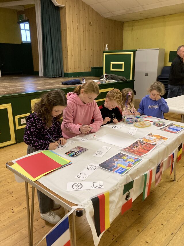 children taking part in artwork